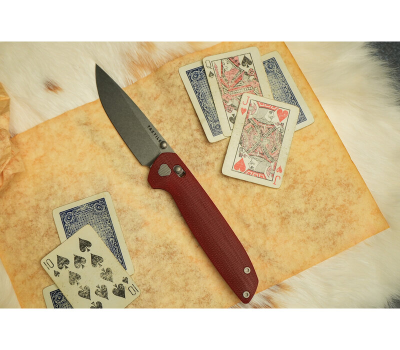 Tactile Knife Co Maverick, Red G10 Handle, Magnacut Steel
