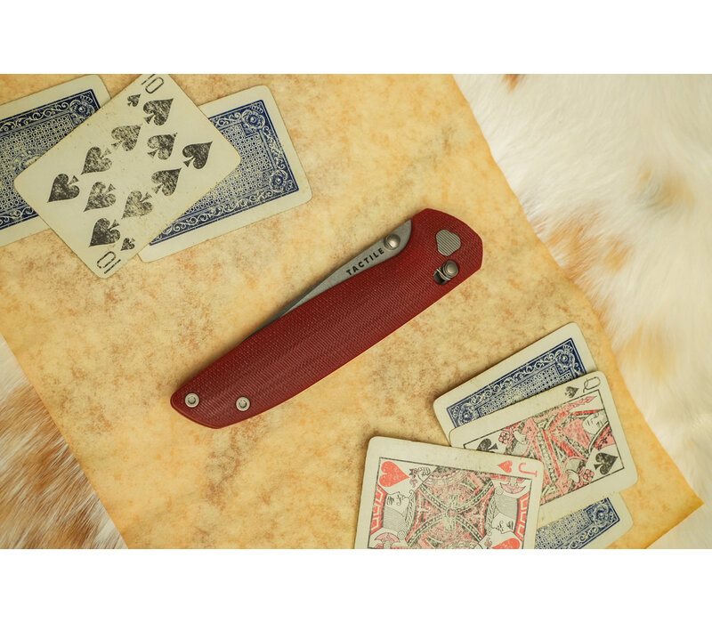 Tactile Knife Co Maverick, Red G10 Handle, Magnacut Steel