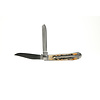ABKT - American Buffalo Knife & Tool ABKT Roper Trapper Latigo Burnt Bone, Pocket Clip