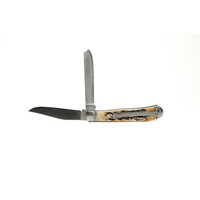 ABKT Roper Trapper Latigo Burnt Bone, Pocket Clip