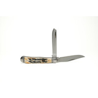 ABKT Roper Trapper Latigo Burnt Bone, Pocket Clip