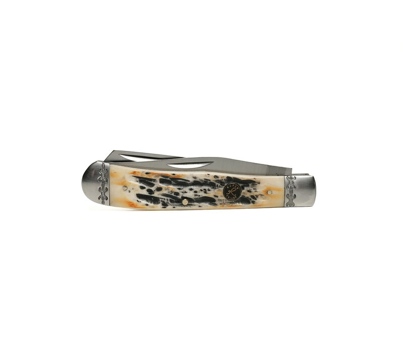 ABKT Roper Trapper Latigo Burnt Bone, Pocket Clip