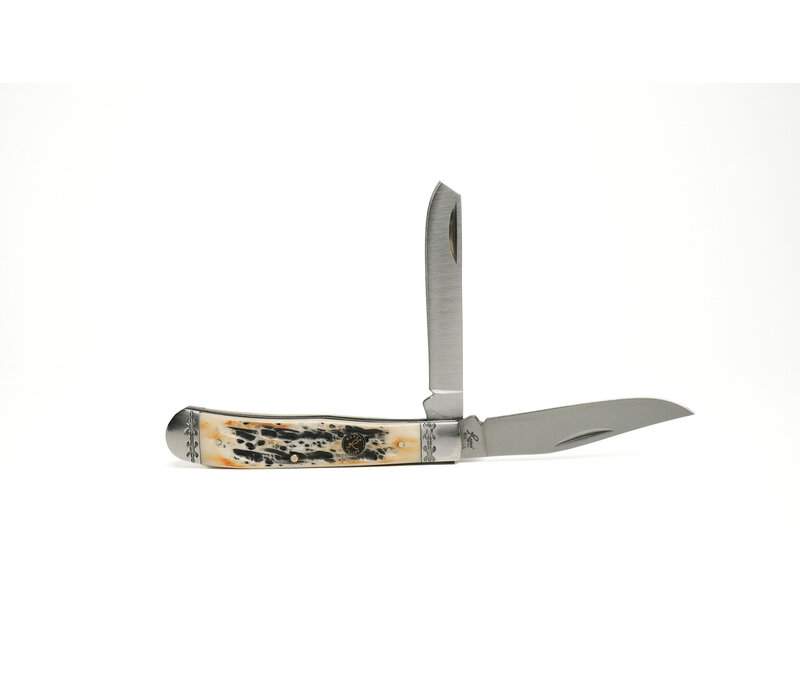 ABKT Roper Trapper Latigo Burnt Bone, Pocket Clip