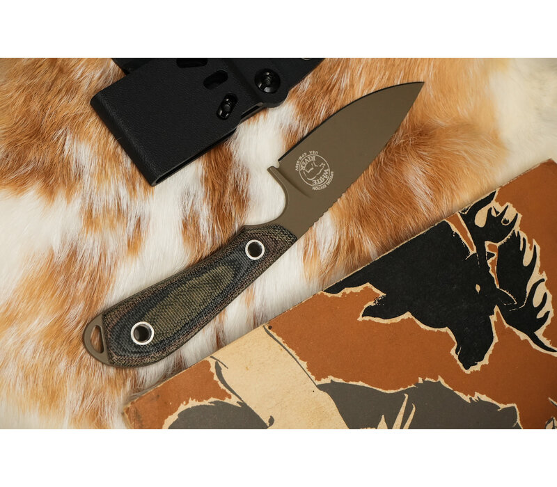 White River, Custom Model 1 Caper, S90V, Coated, Camo Micarta