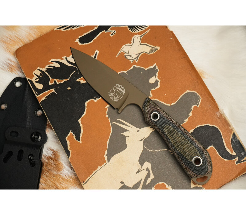 White River, Custom Model 1 Caper, S90V, Coated, Camo Micarta