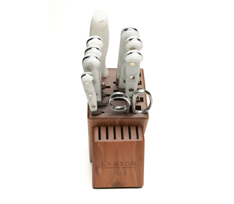 Lamson, ICE Forged 10Pc Block set, Natural Walnut Block