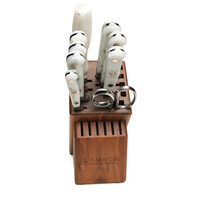 Lamson, ICE Forged 10Pc Block set, Natural Walnut Block