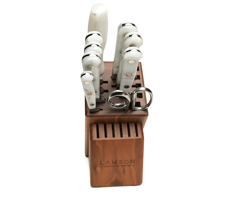 Lamson, ICE Forged 10Pc Block set, Natural Walnut Block