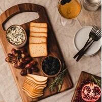 JK Adams Walnut Prep Board with Oval Handle