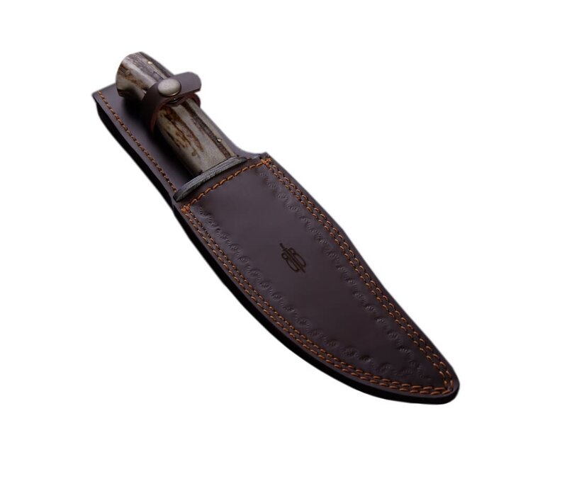 Buck N Bear King Stag Bowie Damascus Steel