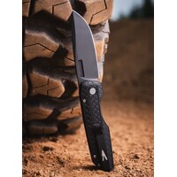 Protech, Vero Synapse 2 Black Herringbone Al Handle, Magnamax Steel