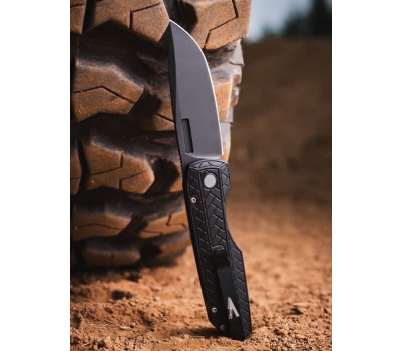 Protech, Vero Synapse 2 Black Herringbone Al Handle, Magnamax Steel