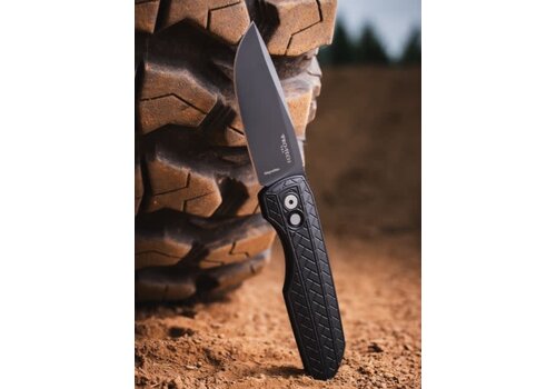 Pro-Tech Knives, LLC Protech, Vero Synapse 2 Black Herringbone Al Handle, Magnamax Steel