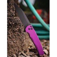 Protech, Malibu Flipper, Purple Al Handle DLC Magnacut