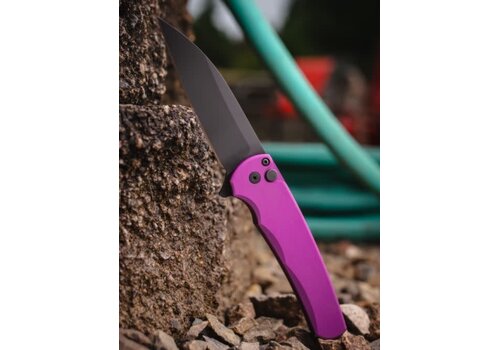 Pro-Tech Knives, LLC Protech, Malibu Flipper, Purple Al Handle DLC Magnacut