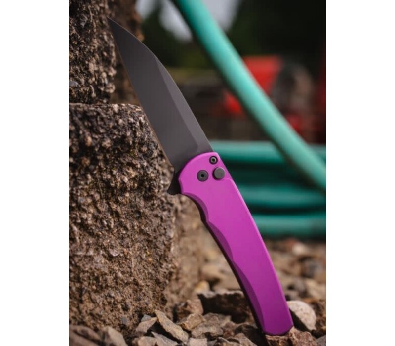 Protech, Malibu Flipper, Purple Al Handle DLC Magnacut