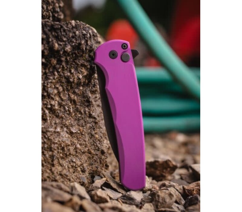 Protech, Malibu Flipper, Purple Al Handle DLC Magnacut