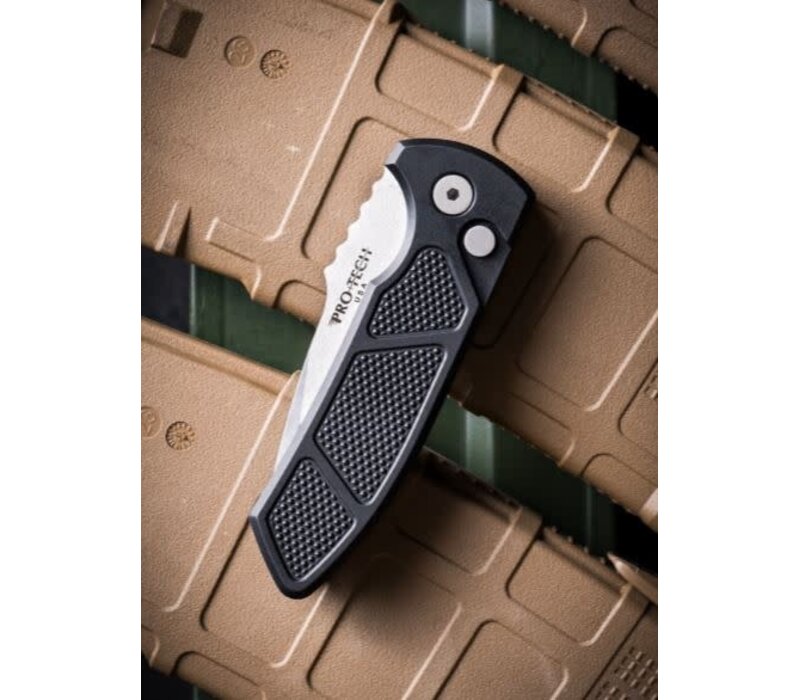 Pro-Tech SBR Auto Folder, Black Texture Al Handle, S35VN