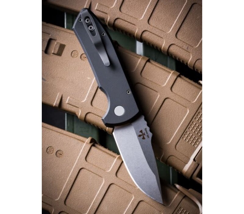 Pro-Tech SBR Auto Folder, Black Texture Al Handle, S35VN