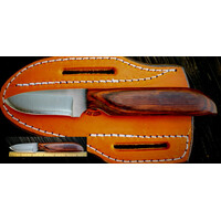 Anza, Work Knife, Walnut, Pancake Sheath