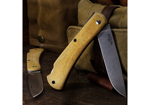 White River Knife & Tool White River Mudbug, Natural Canvas Micarta, Magnacut Steel