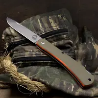 White River Mudbug, Green & Orange G10 Handle, Magnacut Steel