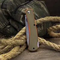 White River Mudbug, Green & Orange G10 Handle, Magnacut Steel