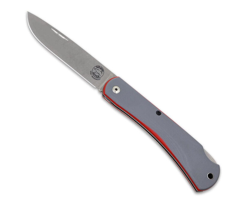 White River Mudbug, Gray & Red G10 Handle, Magnacut Steel