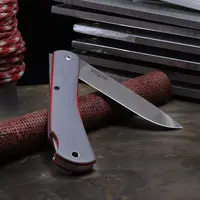 White River Mudbug, Gray & Red G10 Handle, Magnacut Steel