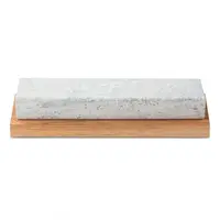 30318--Preyda, Wood Block Mounted Soft Arkansas Stone 8"x2"x1/2"