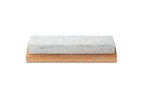 RH Preyda 30318--Preyda, Wood Block Mounted Soft Arkansas Stone 8"x2"x1/2"