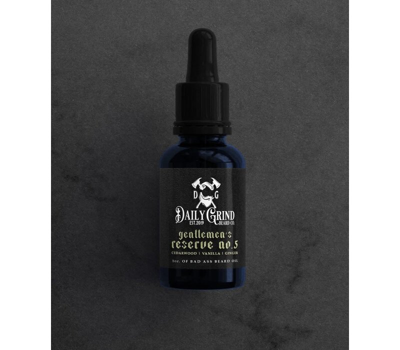 Daily Grind, Beard Oil Gentlemen's Reserve no. 5 Cedarwood, Vanilla, Ginger