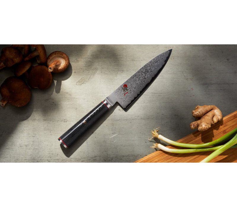 Zwilling, MIYABI, Kaizen, 7" Hollow Edge Santoku Damascus