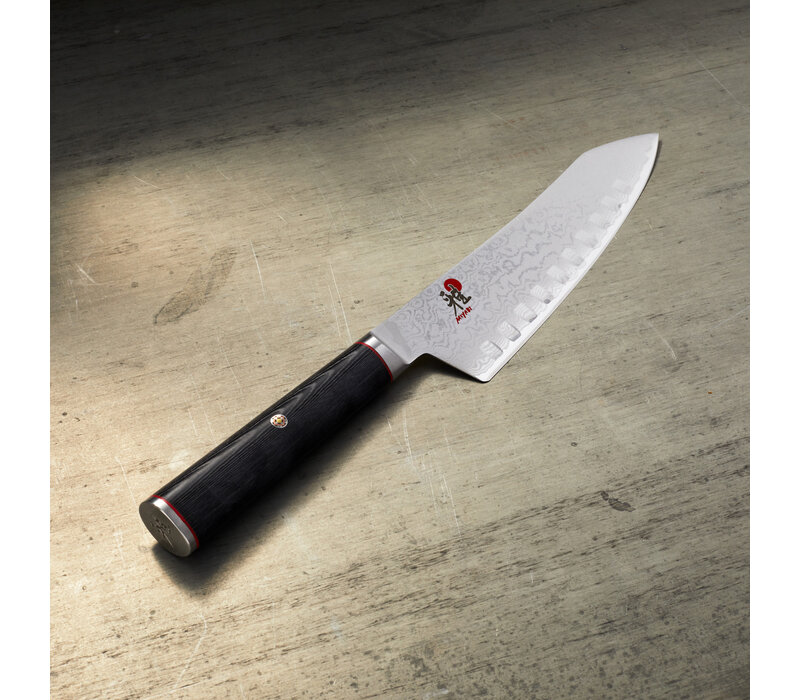 Zwilling, MIYABI, Kaizen, 7" Hollow Edge Santoku Damascus