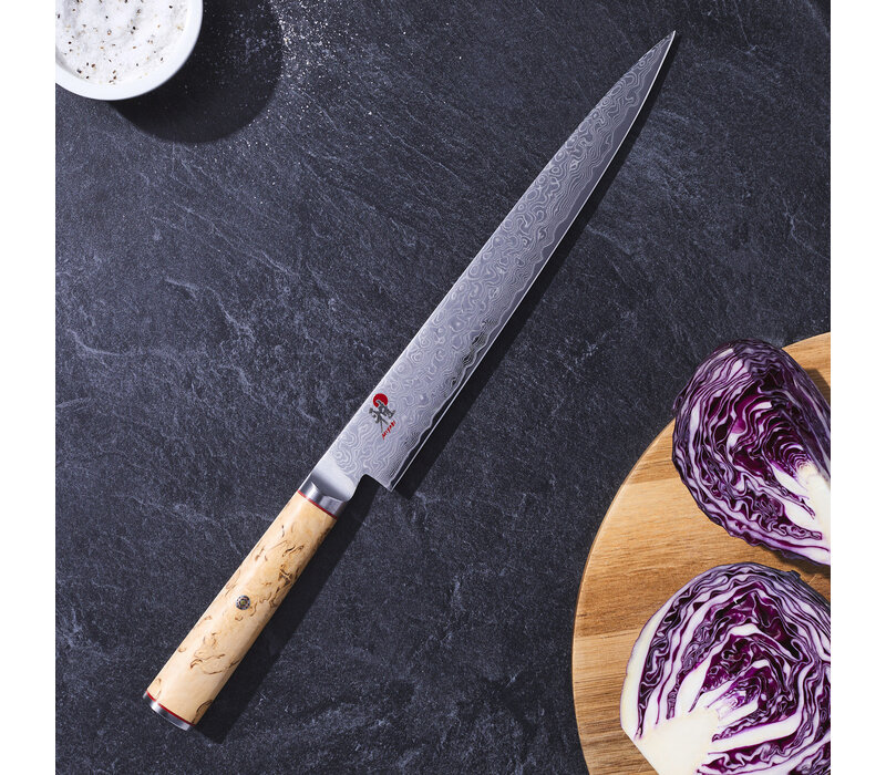 Zwilling MIYABI Birchwood SG2  9" Slicing Knife Damascus