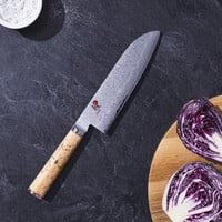 Zwilling Miyabi Birchwood SG2  7" Fine Edge Santoku Damascus