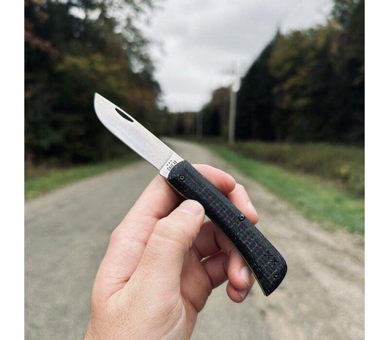 Case Cutlery, Crossroads Sod Buster Jr Black Burlap Laminate, CPM S35V