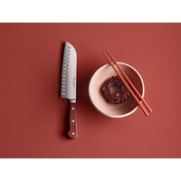 Wusthof, Classic 7" Hollow Edge Santoku, Black Handle
