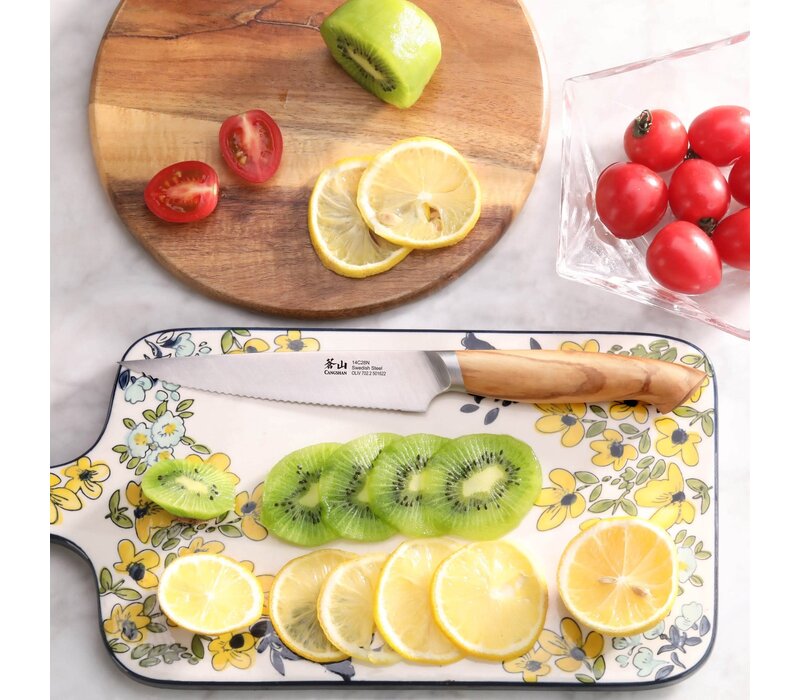 Cangshan, OLIV Series 5in Serrated Utility Knife