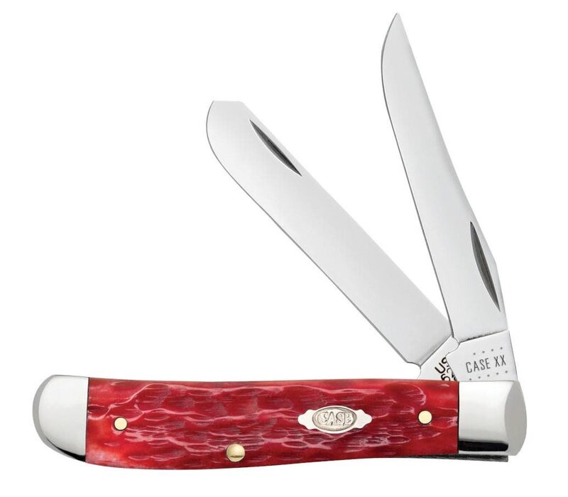 Case Cutlery Mini Trapper Jig Red Bone, Carbon Steel