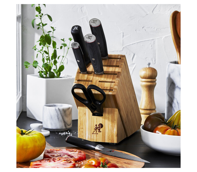 Zwilling, Miyabi, Kaizen II 7pc Knife Block Set, Bamboo