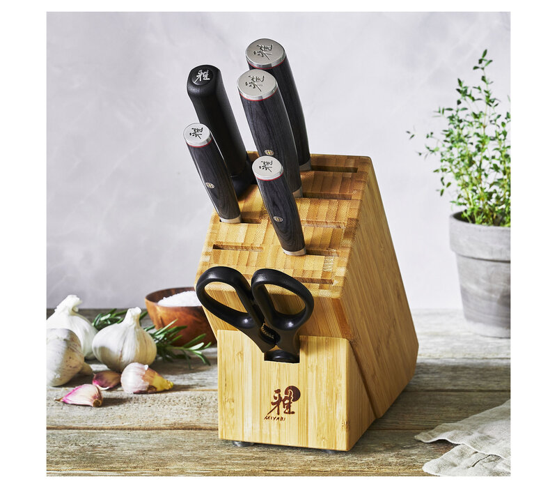 Zwilling, Miyabi, Kaizen II 7pc Knife Block Set, Bamboo