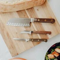 Lamson, Midnight Series 5″ Premier Forged Santoku Kullenschliff (Granton) Edge
