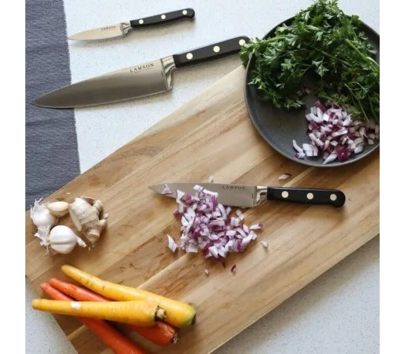 Lamson Premier Forged 7-Pc Knife Block Set Maple Block, MIDNIGHT Series
