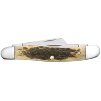 Case Cutlery Medium Stockman Amber Bone, Carbon Steel