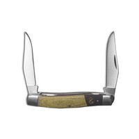 ABKT Roper Series Muskrat Rattler - Black & Green Micarta Scales, 1065 Carbon Steel