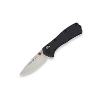 Buck Mini Range Elite with a gray aluminum handle and CPM Magnacut blade