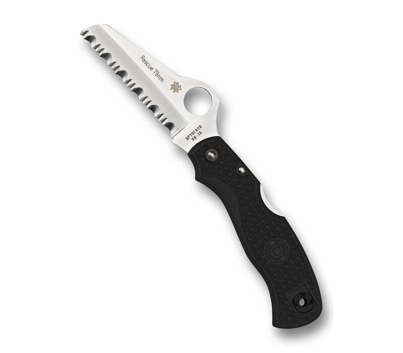 Spyderco, Rescue 79mm Black FRN and VG10 Serrated