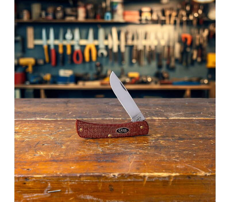 Case, Sod Buster Jr Red Micarta, Carbon Steel