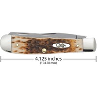 Case Cutlery Trapper Jig Amber Bone, Carbon Steel